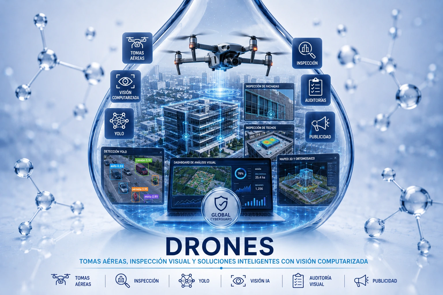 Servicios con drones e inteligencia artificial visual